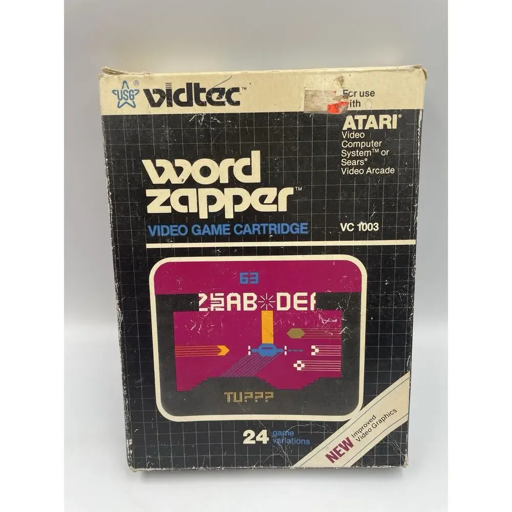 Atari 2600 - WORD ZAPPER with Original Box - Tested & WORKS